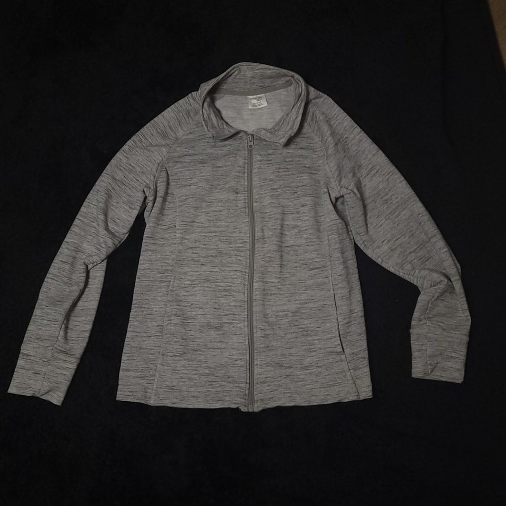 Danskin grey women's large jacket full zip up front